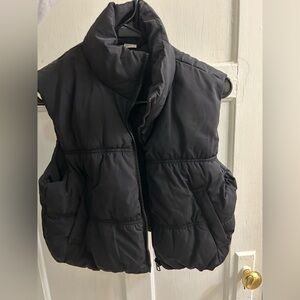 Cropped puffer vest H&M